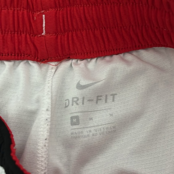 White, black, and red Nike sweat shorts - Picture 2 of 3